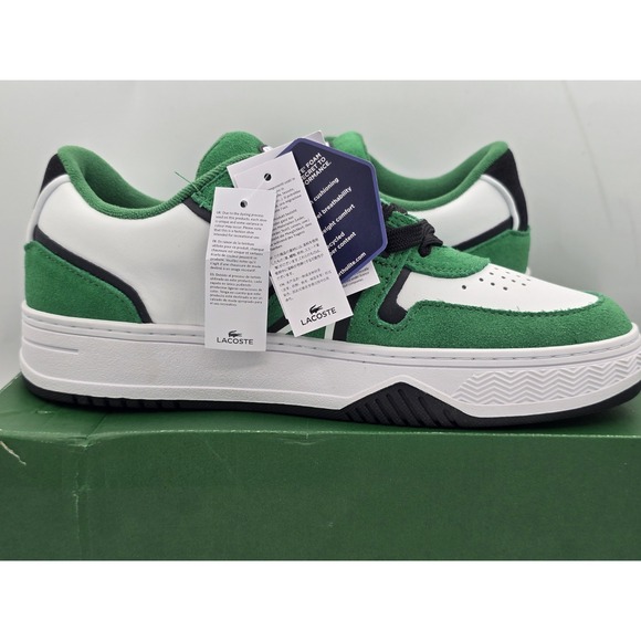 Lacoste Womens Leather Green/‎ White Athletic sneaker Sz 8 M US - Picture 6 of 13